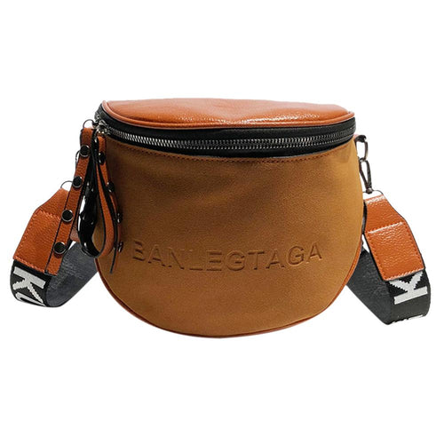 Crossbody Bag For Women Messenger Bags Casual PU Leather Shoulder Bag Female Fashion Famous Brand Lady Semicircle Saddle Bags